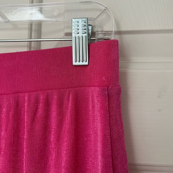 NWOT Sincerely Jules Hot Pink Metallic Midi Skirt | L - Picture 7 of 12